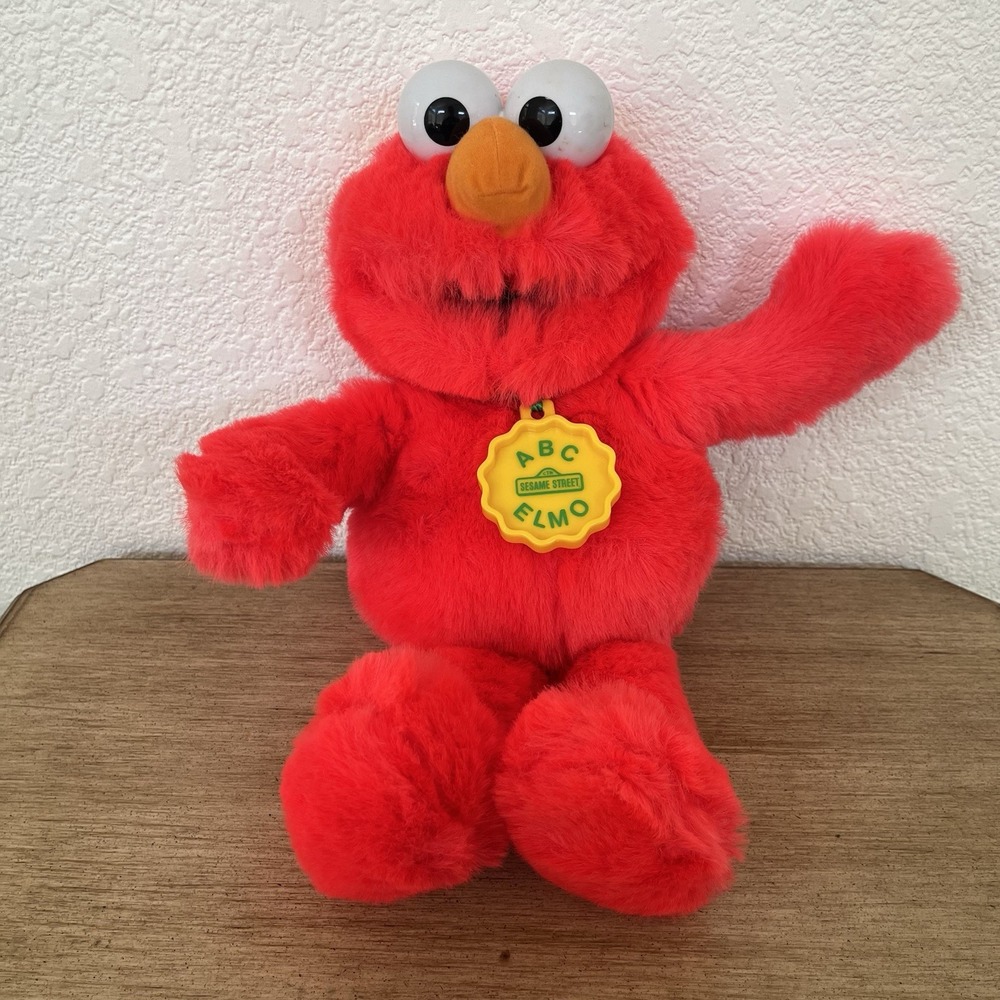 Vintage Sesame Street ABC ELMO Plush Stuffed Doll Kid Dimension 1993 Untested!